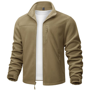 TACVASEN Blue Green Lightweight Polar Fleece Jacket for Hiking