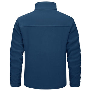TACVASEN Blue Green Lightweight Polar Fleece Jacket for Hiking