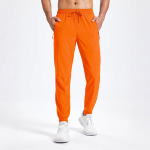 TACVASEN Orange Lightweight Quick Dry Sweat Pants for Hiking