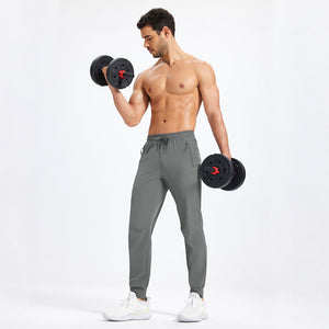 TACVASEN Light Grey Lightweight Quick Dry Sweat Pants for Hiking