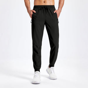 TACVASEN Black Lightweight Quick Dry Sweat Pants for Hiking