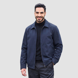 TACVASEN Navy Men's Lightweight Spring Jacket Lapel Collar Coat