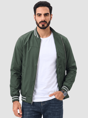 TACVASEN Army Green Men's Lightweight Water Resistant Bomber Jacket