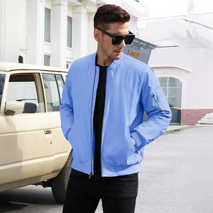 TACVASEN Khaki Vintage Bomber Jacket Padded Lined Coat