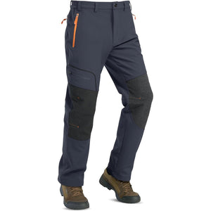 TACVASEN Black Men's Outdoor Water Repellent Soft Shell Pants