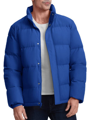 TACVASEN Blue Grey Men's Puffer Jacket Water Resistant Windproof Down Jackets
