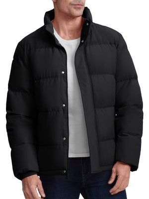 TACVASEN Black Men's Puffer Jacket Water Resistant Windproof Down Jackets