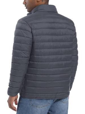 TACVASEN Dark Grey Men's Puffer Water Repellent Windproof Insulated Jacket