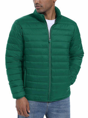 TACVASEN Emerald Green Men's Puffer Water Repellent Windproof Insulated Jacket