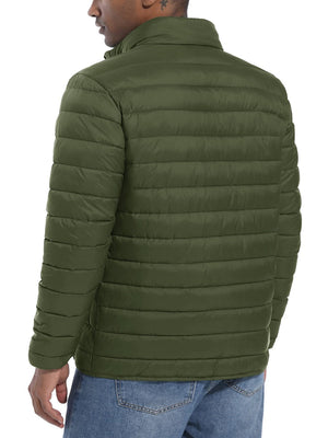 TACVASEN Army Green Men's Puffer Water Repellent Windproof Insulated Jacket