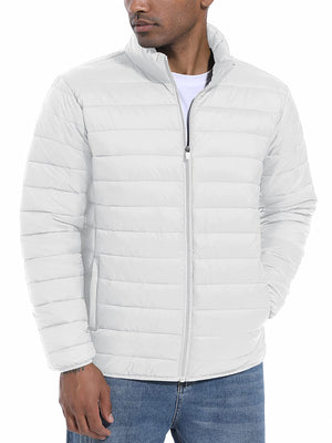 TACVASEN White Men's Puffer Water Repellent Windproof Insulated Jacket