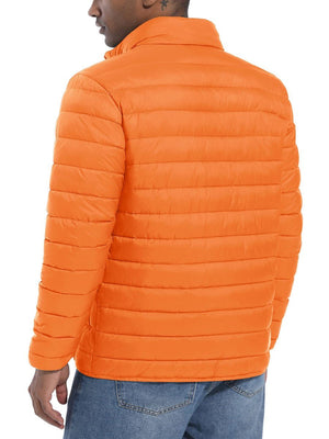 TACVASEN Orange Men's Puffer Water Repellent Windproof Insulated Jacket