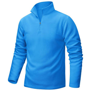 TACVASEN Azure Men's Pullover Workout Fleece 1/4 Zip Uncw Vintage Sweatshirts