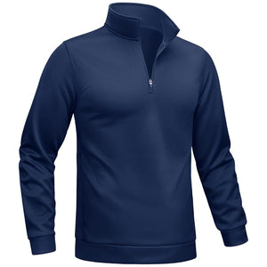 TACVASEN Navy Men's Quarter Zip Pullover Sweatshirts Lightweight Fleece Lined