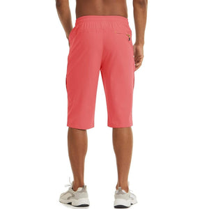 TACVASEN Khaki Men's Capri Shorts Quick Dry Below Knee for Hiking
