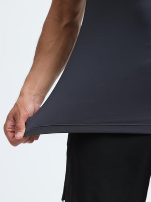 TACVASEN Dark Grey Men's Quick Dry Compression Tank Top
