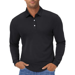 Men's Quick-Dry Long Sleeve Polo Shirt for Golf & Work - google men long sleeve