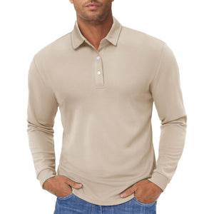Men's Quick-Dry Long Sleeve Polo Shirt for Golf & Work - google men long sleeve