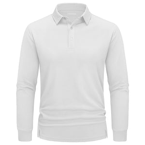 Men's Quick-Dry Long Sleeve Polo Shirt for Golf & Work - google men long sleeve