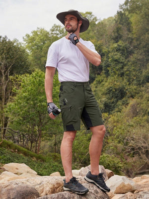 TACVASEN Army Green Mens Quick-dry Outdoor Cargo Shorts