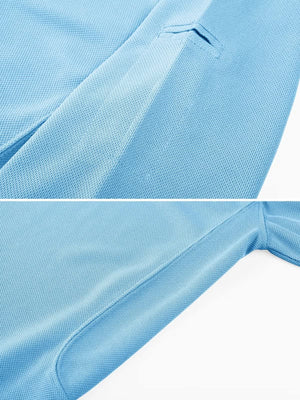 TACVASEN Black Quick Dry Tactical Polo Top Short Sleeve Shirt