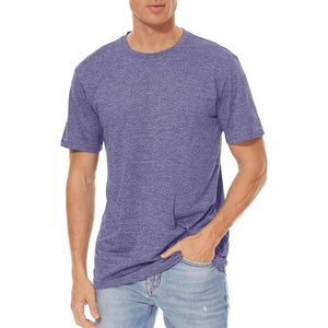 TACVASEN Black Men's Quick - Dry Solid Round Neck T-shirt