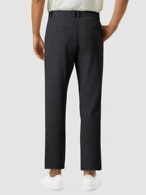 TACVASEN Black Men's Quick Dry Straight Fit Golf Casual Pants