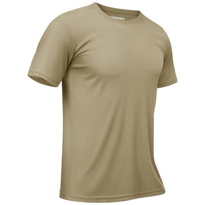 TACVASEN Flax Green Men's Quick - Dry Sun Protection Rash Guard T-Shirts