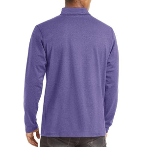 TACVASEN Purple Men's Quarter Zip Thermal Fleece Lined Pullover Sweatshirt