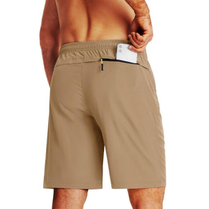TACVASEN Black Men's Quick Dry Lightweight Water Resistant Running Shorts