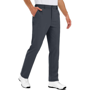 TACVASEN Dark Grey Men's Stretch & Lightweight Classic Fit Golf Pants