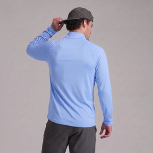 TACVASEN Light Blue Men's Sun Protection Quick Dry Stand Collar UV Shirts