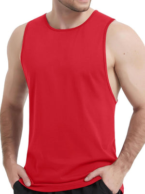 TACVASEN Tomato Men's Tank Tops Cotton Sleeveless Wide-Armhole Shirt