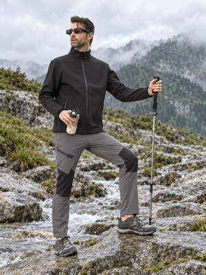 TACVASEN Light Grey Men's Trouser Quick Dry Walking Hiking Work Pant