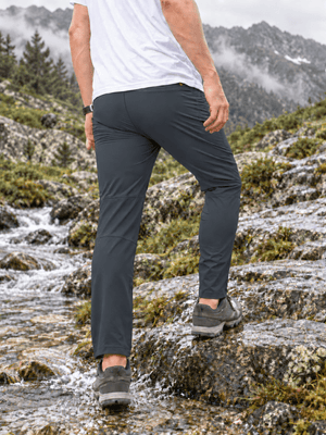 TACVASEN Dark Grey Men's Trouser Quick Dry Walking Hiking Work Pant