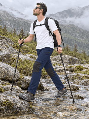 TACVASEN Navy Men's Trouser Quick Dry Walking Hiking Work Pant