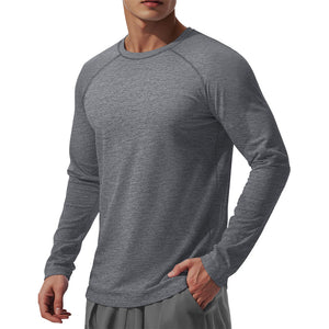 TACVASEN Dark Grey UPF 50+ Fishing Swim Long Sleeve Shirts