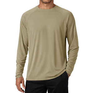 Men's UPF 50+ Long Sleeve Quick Dry Sun Protection Shirt Dull Cyan