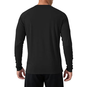 Men's UPF 50+ Long Sleeve Quick Dry Sun Protection Shirt Black