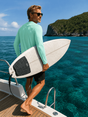 TACVASEN Mint Green Men's UPF 50+ Long Sleeve Quick Dry Sun Protection Shirt