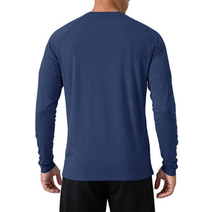 Men's UPF 50+ Long Sleeve Quick Dry Sun Protection Shirt Navy