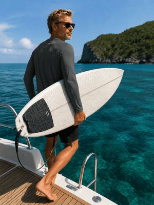 TACVASEN Dark Grey Men's UPF 50+ Long Sleeve Quick Dry Sun Protection Shirt