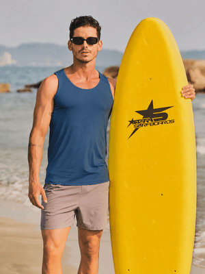 TACVASEN Blue Grey Men's UPF 50+ Moisture Wicking Sports Vests