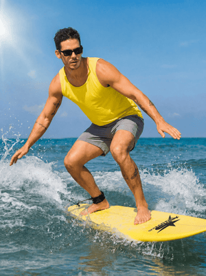 TACVASEN Yellow Men's UPF 50+ Moisture Wicking Sports Vests