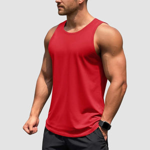 TACVASEN Red Men's UPF 50+ Quick Dry Workout & Gym Tank Top