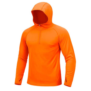 TACVASEN Sky Blue Quarter Zip UPF 50+ Sun Protection Hoodie Shirts