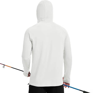 TACVASEN White Quarter Zip UPF 50+ Sun Protection Hoodie Shirts