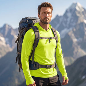 TACVASEN Bright Green Men's UPF 50+ Sun Protective Athletic Rash Guard Shirts