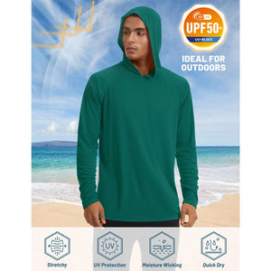 TACVASEN Blue Men's UPF 50+ Sun Protective Athletic Rash Guard Shirts