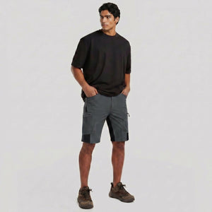 TACVASEN Dark Grey Mens Utility Cargo Shorts Outdoor Hiking Shorts